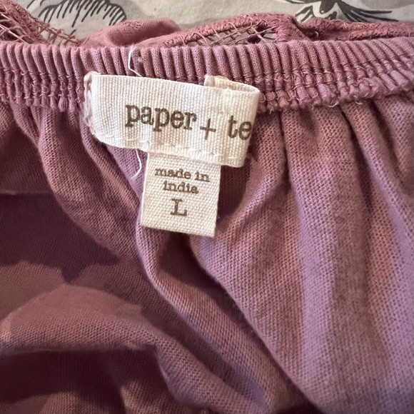Paper + Tee Off Shoulder Dusty Rose Top - Picture 10 of 10